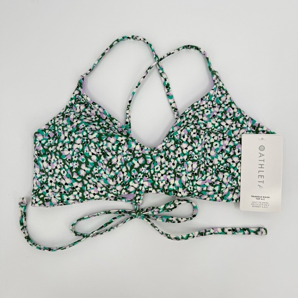 Athleta Bikini Set Triangle A-C Top Clean Full Bottom Camo Flora Gables XL - Picture 7 of 15